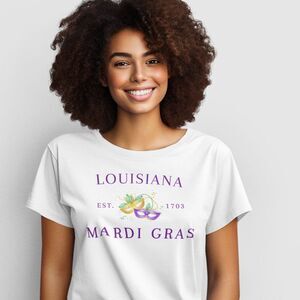 Louisiana Mardi Gras Short Sleeve Tee